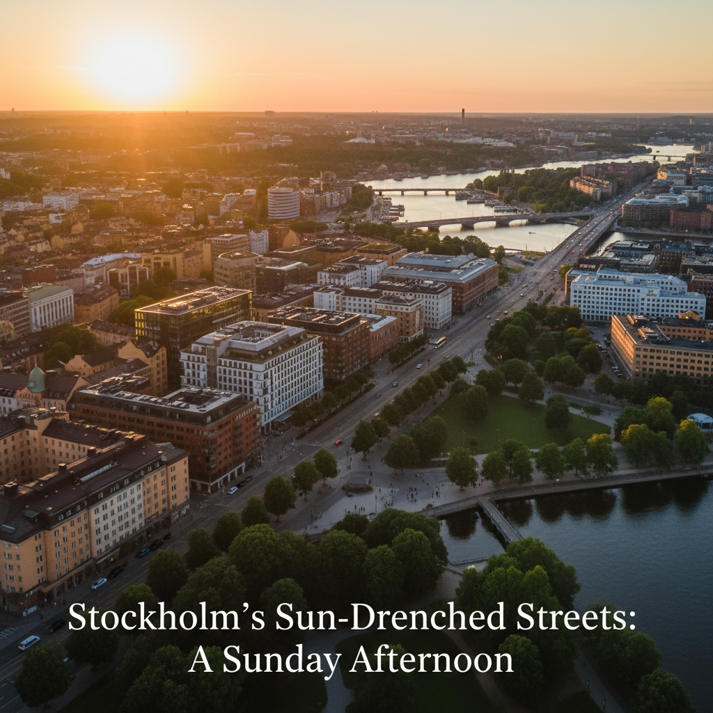 Stockholm's Sun-Drenched Streets: A Sunday Afternoon