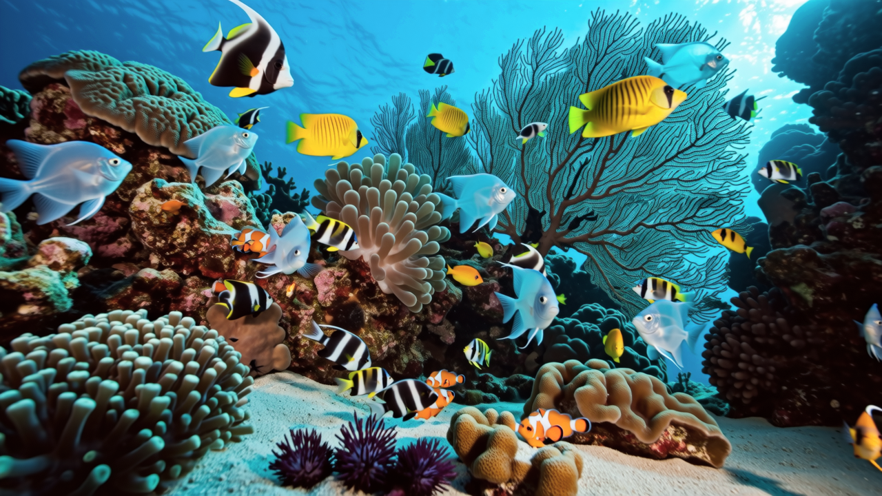 Live: Coral Reef Sanctuary - Tropical Fish in Tranquil Waters