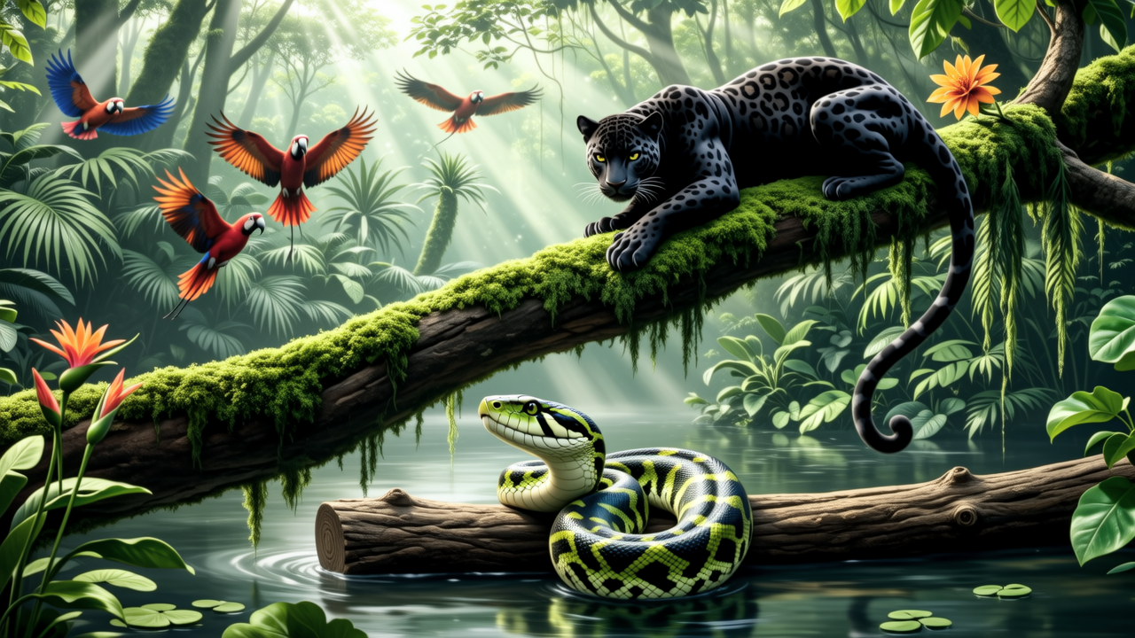 Amazon's Hidden Predators: Secrets of the Black Jaguar and Anaconda